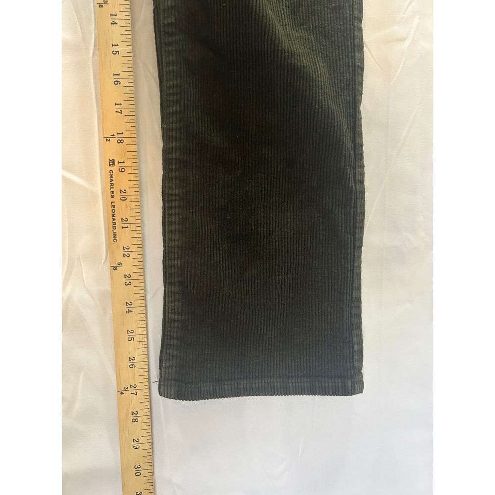 Lauren Ralph Lauren Green Corduroy Pants Womens 10P Petite Straight Leg Cotton - Picture 6 of 8